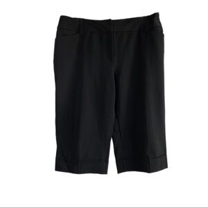 Studio 253 Black Pinstriped Dress Capri Pants